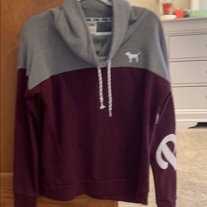 Pink red and grey hoodie